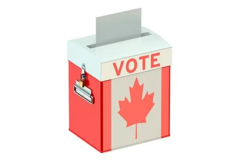 Voting concept with flag of Canada Stock Illustration