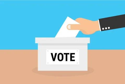 Voting concept in flat style, vector, eps10 Stock Illustration