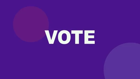 Voting concept with purple background. Stock Footage 334659191
