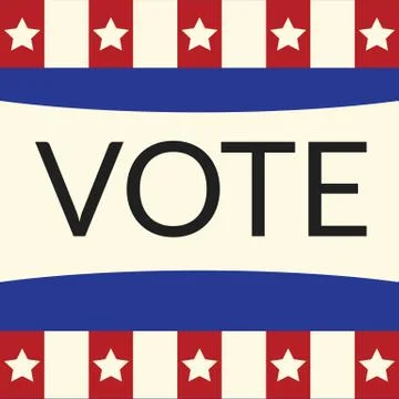 Voting concept by vote of Style flag usa. Stock Illustration