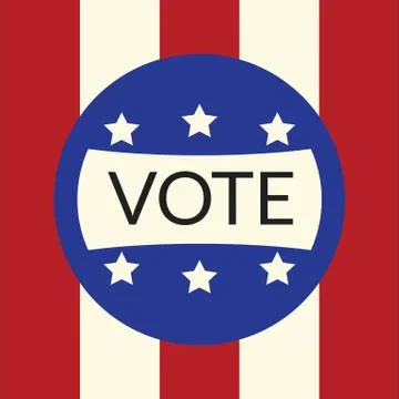 Voting concept by vote of Style flag usa. Stock Illustration