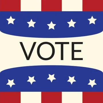 Voting concept by vote of Style flag usa. Stock Illustration