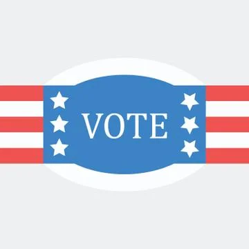Voting concept by vote of Style flag usa. Stock Illustration