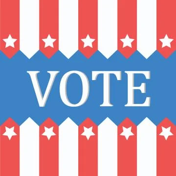 Voting concept by vote of Style flag usa. Stock Illustration