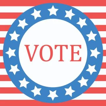 Voting concept by vote of Style flag usa. Stock Illustration