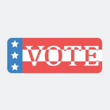Voting concept by vote of Style flag usa. Stock Illustration