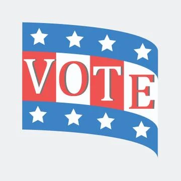 Voting concept by vote of Style flag usa. Stock Illustration