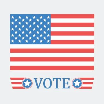 Voting concept by vote of Style flag usa. Stock Illustration