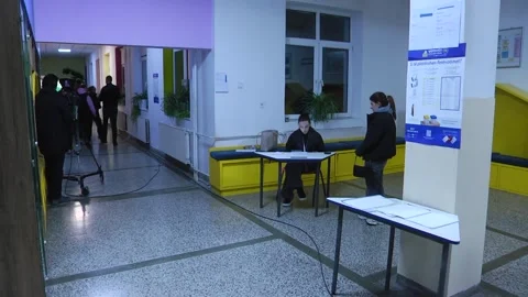 Voting concludes in local elections in Kosovo Stock Footage 320764065