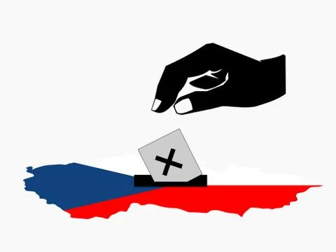 Voting in czech republic election Illustrazione stock