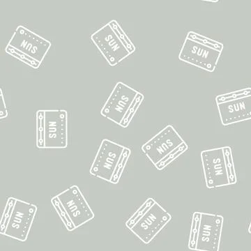 Voting date calendar line vector seamless pattern Illustrazione stock