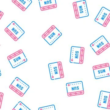 Voting date calendar vector seamless pattern Stock Illustration