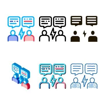 Voting debate stylized icon vector outline Stock Illustration