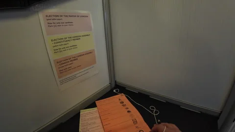 Voting in election. Video stock 274340208