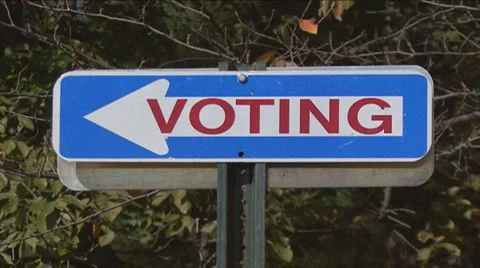 Voting-Election Poll Sign Video stock 909154