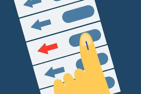 Voting hand illustration Stock Illustration