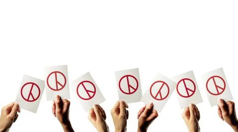 Voting hands, Korean voting stamp Stock Photos