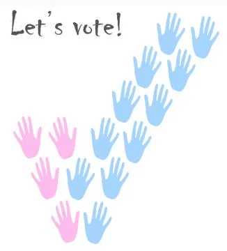 Voting hands vector image Illustrazione stock