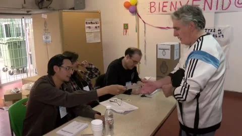Voting has begun in the general elections in Buenos Aires, Argentina Video stock 253807010