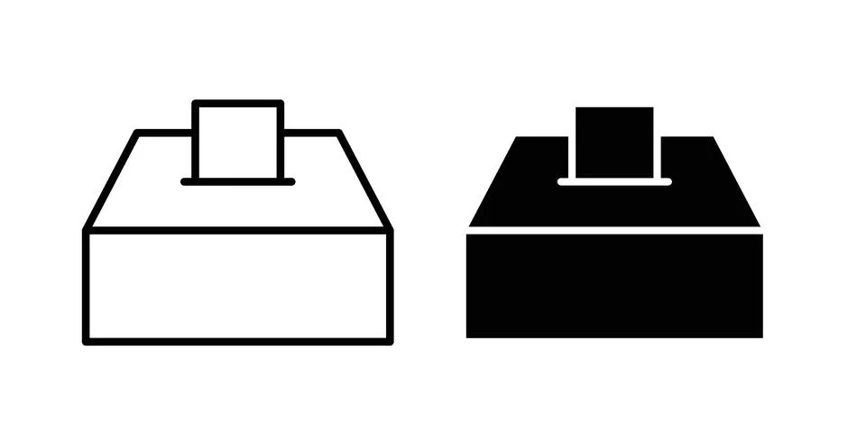 Voting icon pack with silhouette and stroke web icons 스톡 일러스트