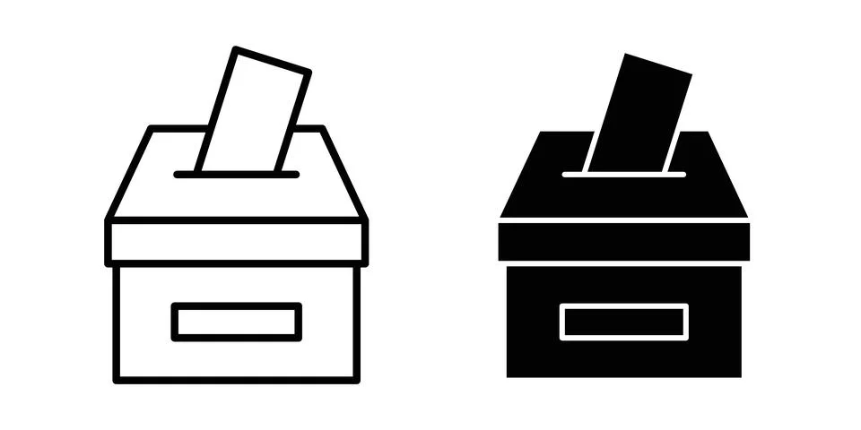 Voting icon vector, symbol, logo illustrations Illustrazione stock