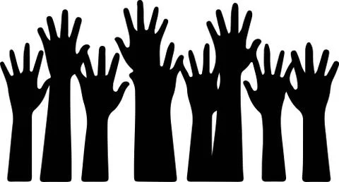 Voting icon on white background Stock Illustration