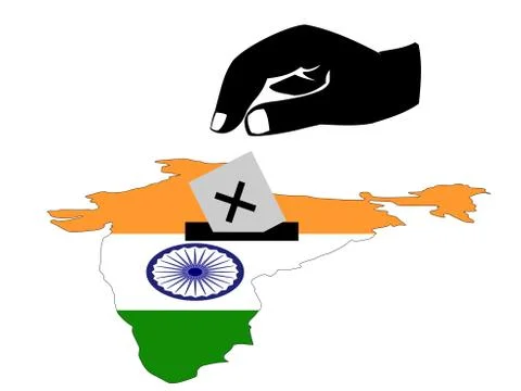 Voting in indian election Ilustración de archivo