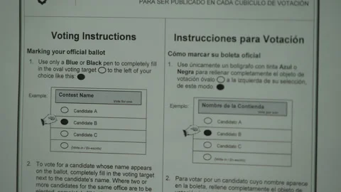Voting Instructions: Voting In The 2020 U.S. Election: Vote Vídeo Stock 141101070