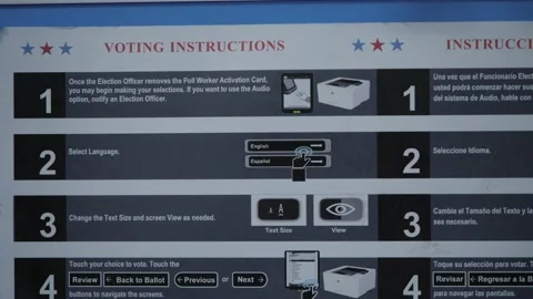 VOTING INSTRUCTIONS: VOTING BOOTH 스톡 동영상 141548179
