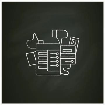 Voting machine chalk icon Illustrazione stock