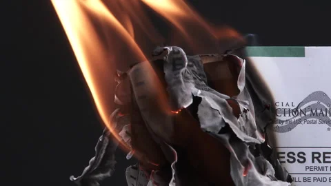 Voting By Mail Ballot Goes Up In Flames Video stock 287777471