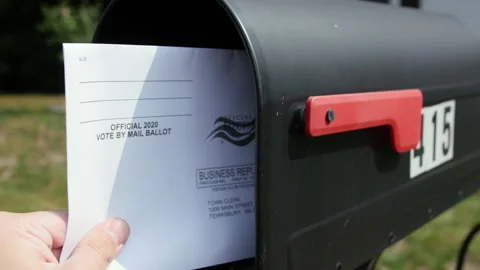 Voting By Mail Extreme Close Up Vidéo 139359574