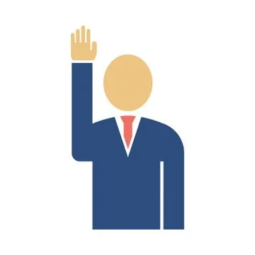 Voting Man Icon Illustrazione stock