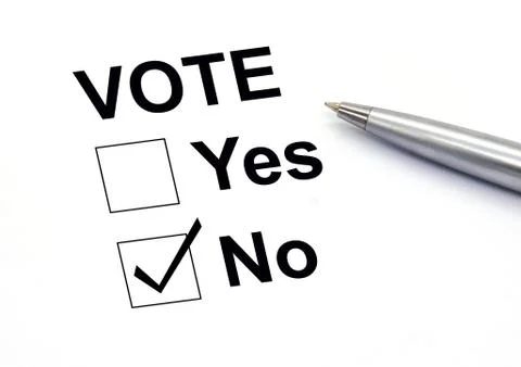 Voting no check-box Stock Photos