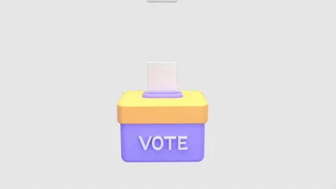 Voting paper dropping into ballot box wi... | Stock Video | Pond5