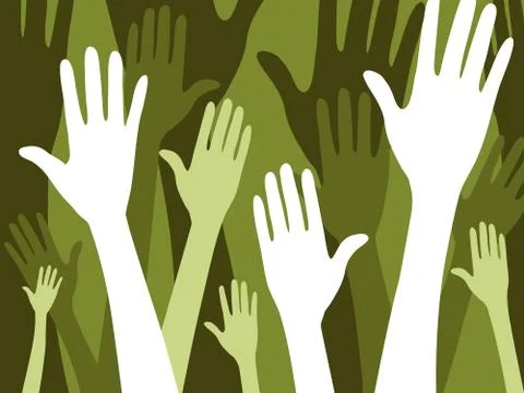 Voting people Stock Illustration