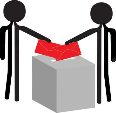 Voting people Stock Illustration
