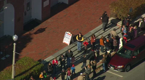 Voting In Peterborough 스톡 동영상 65425528