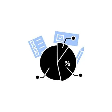 Voting poll glyph icon Stock Illustration