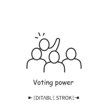Voting power icon. Editable vector illustration Stock Illustration