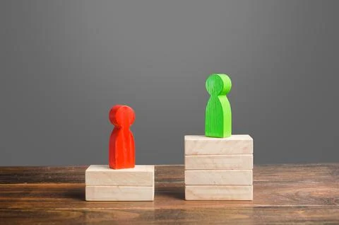 Voting results in election between two candidate opponents. Popularity of c.. Stock Photos