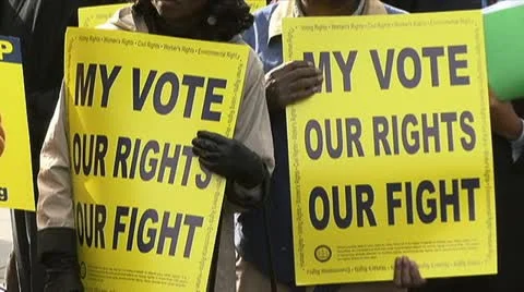 Voting Rights Act rally Stock Footage 21831695