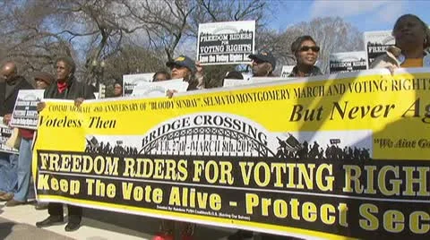 Voting Rights Act rally Stock Footage 21832455