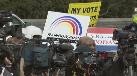 Voting Rights Act rally Stock Footage 21846430