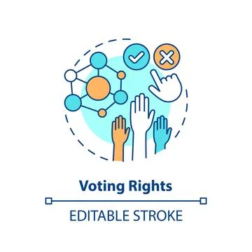 Voting rights concept icon Stock Illustration
