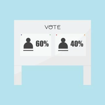 Voting ,Signs posted to Vote of vector ESP10 Stock Illustration