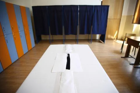 Voting station Stock Photos