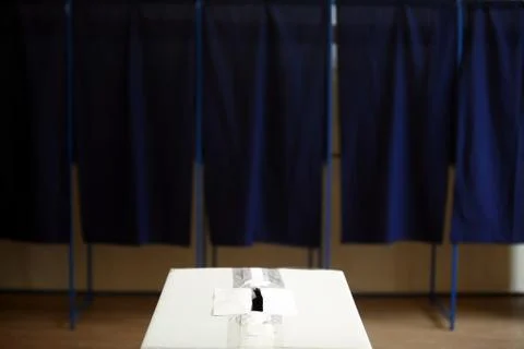 Voting station Stock Photos