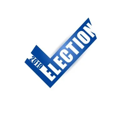 Voting Symbols vector design. 2019 Election check marks Stock Illustration
