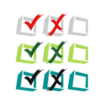 Voting Yes or No vector logo design False or True icon in trendy design style Stock Illustration